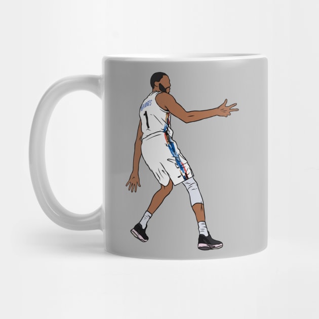 Mikal Bridges 3 Point Celebration (Brooklyn) by rattraptees